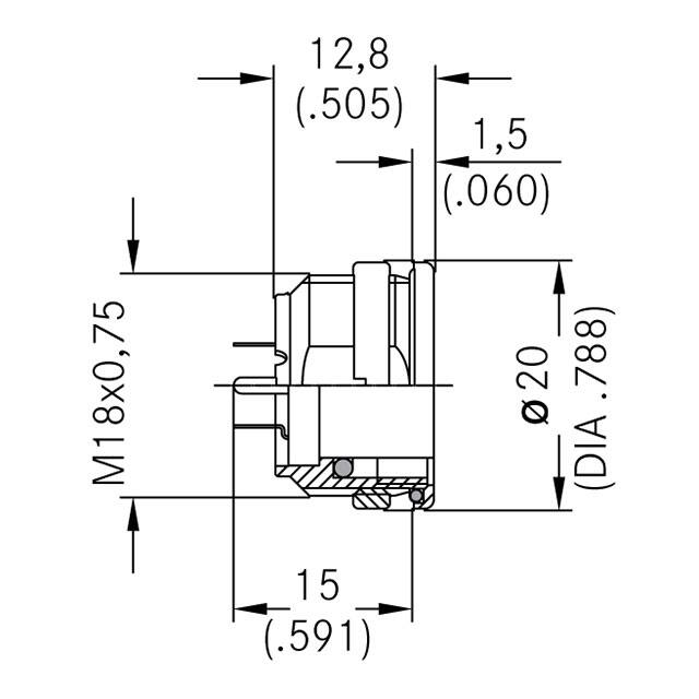 C091 61N006 110 2 Amphenol Tuchel Industrial  Rundsteckverbinderbaugruppen